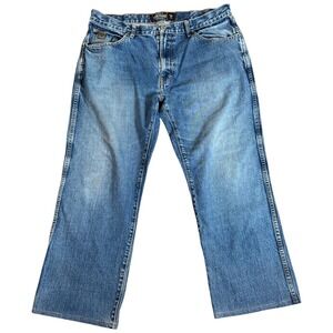 Ariat Heritage Relaxed Boot Cut Denim Jeans Men's 34x26 Distressed Work Faded